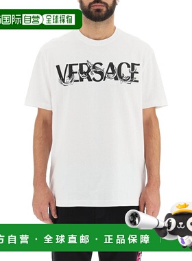 香港直邮VERSACE 男士T恤 SS2024 10069741A049491W010白色 男装