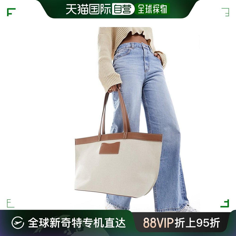 香港直邮潮奢 ASOS女士 DESIGN structured tote bag托特包(bon