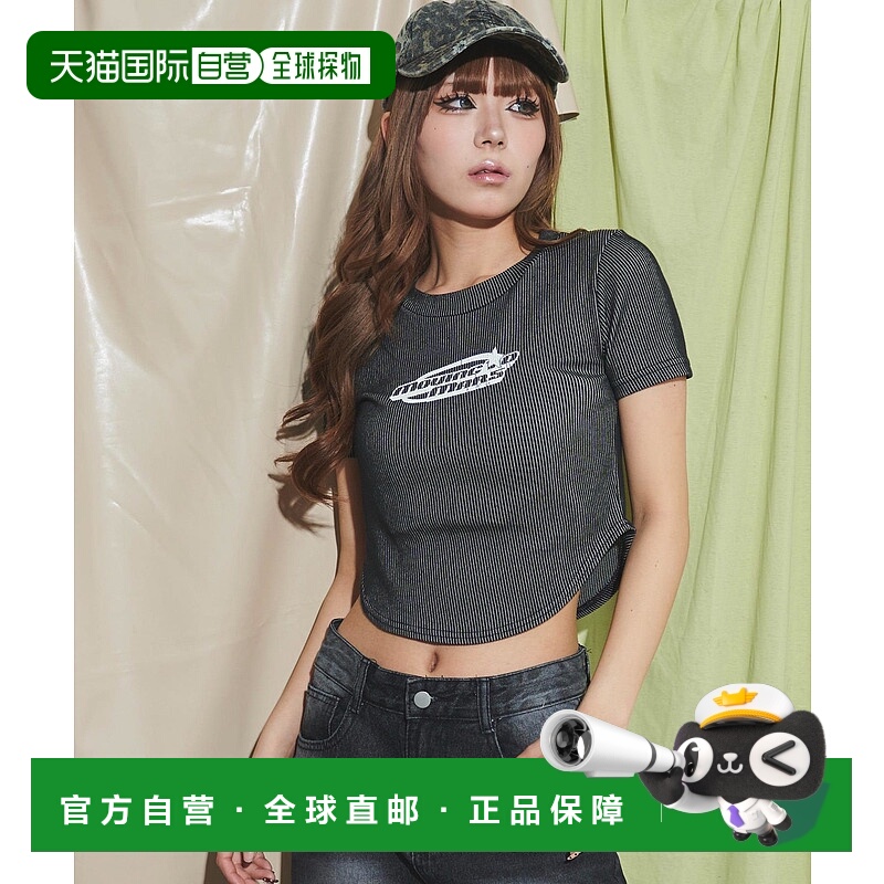 1h可退 日本直邮DISPARK 女士设计感修身短袖T恤 DI25SM04L0003