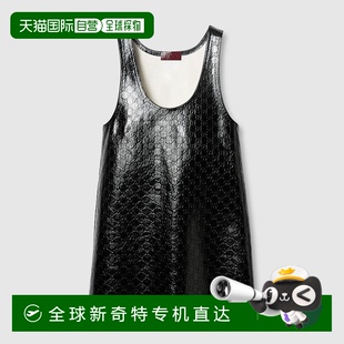 GG压花迷你连衣裙 欧洲直邮Gucci古驰女士黑色