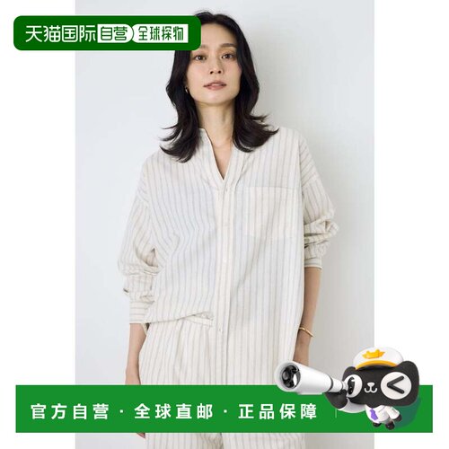 日本直邮French Linen COOLMAX 休闲衬衫 条纹