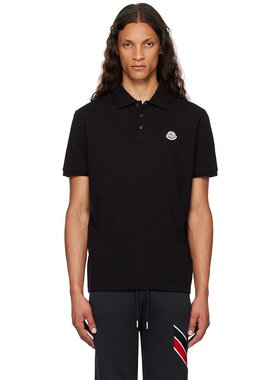 Moncler 盟可睐 男士 黑色贴饰 Polo 衫 J20918A0000984556
