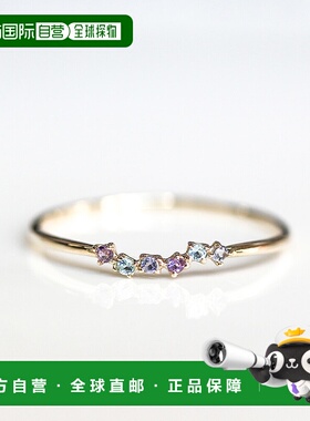 1h可退 日本直邮cui-cui 多彩蓝宝石戒指 K10YG 755781