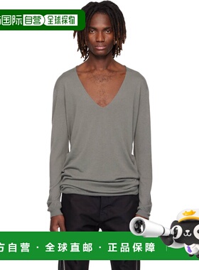 香港直邮rick owens 瑞克 欧文斯 男士 灰色 Temple Oversize Ext
