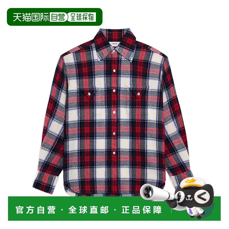 香港直邮CELINE 女士外套 RC0BF190338ER SS2026 花色 格纹羊绒衬