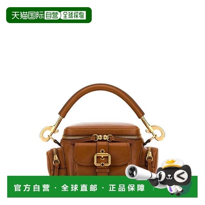 1h可退 香港直邮Chloe 蔻依 女士 棕色皮革小号相机袋手袋 CHCC24