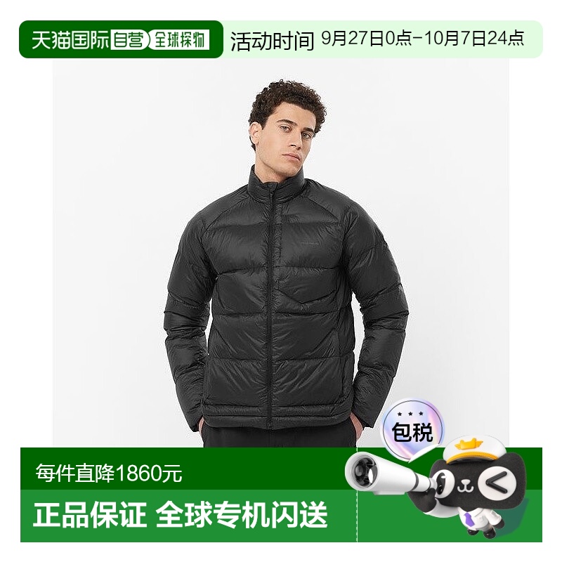 自营欧洲直邮Salomon萨洛蒙 OUTLINE DOWN系列男士深黑色聚酰胺羽