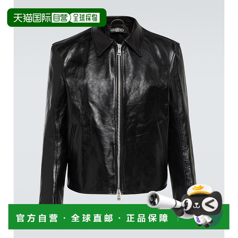 1h可退 香港直邮Our Legacy 男士 迷你皮革宽身束腰夹克 004103