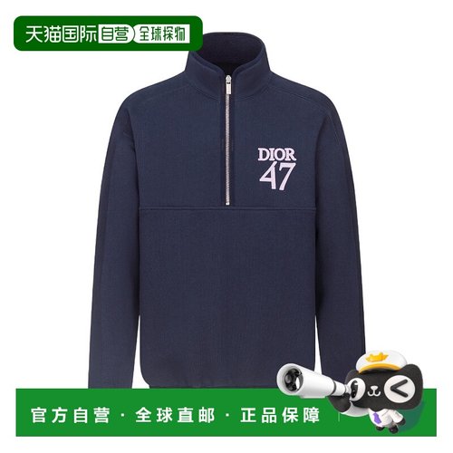 香港直邮DIOR 男士针织毛衣 413J434A0879C584 AW2024 黑色 半拉