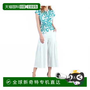 Drape Neck 白色 clara 薄荷 sunwooFloral 自营 Top