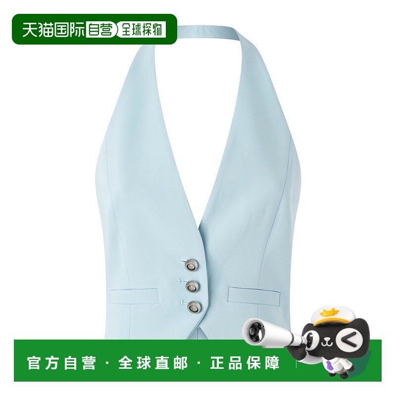 香港直邮PINKO 女士西服 104931A213E28 SS2025 蓝色 无袖背心