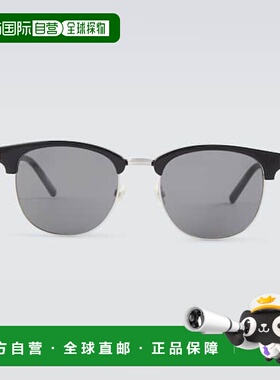 1h可退 香港直邮Saint Laurent 圣罗兰 男士 SL 108 半框太阳眼镜