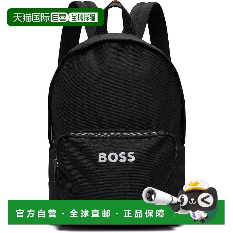 1h可退 香港直邮潮奢 BOSS 波士 男士 黑色 Contrast Logo Signat