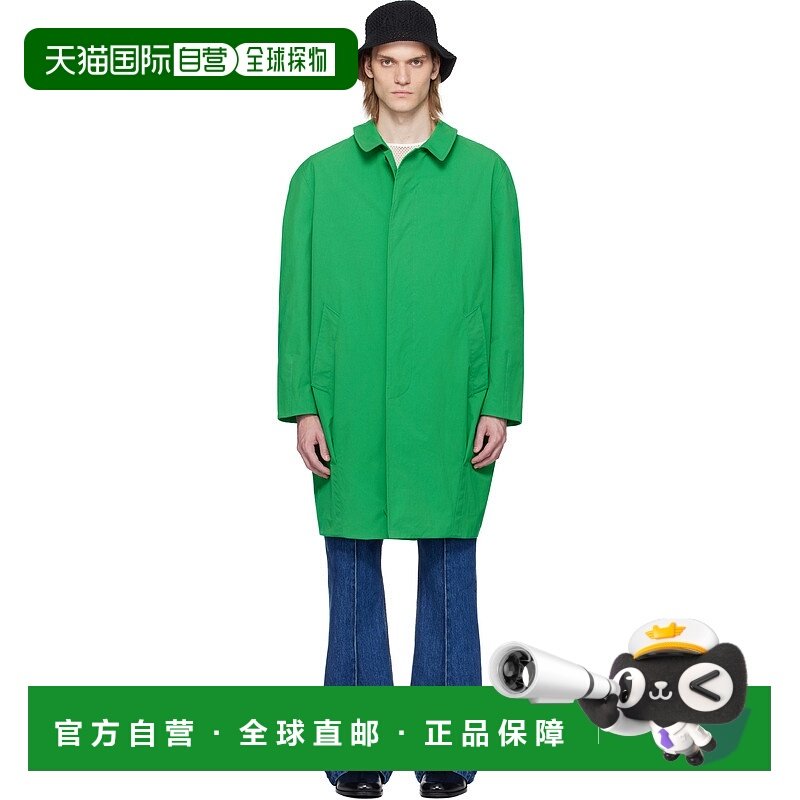1h可退 香港直邮潮奢 Bally 巴利 男士 绿色大衣 MOU0ARNY292