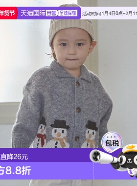 【特价】日本直邮Petit Main 图案 Cowichan 针织罩衫