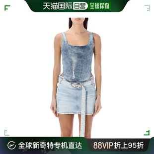 Shi A1280 迪赛 香港直邮潮奢 女士 印花抹胸上衣 Diesel 牛仔风格