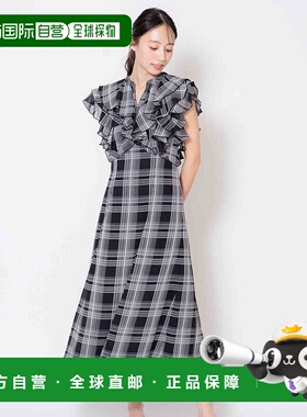 日本直邮Noela 格纹荷叶边连衣裙 [N05236EW017643]