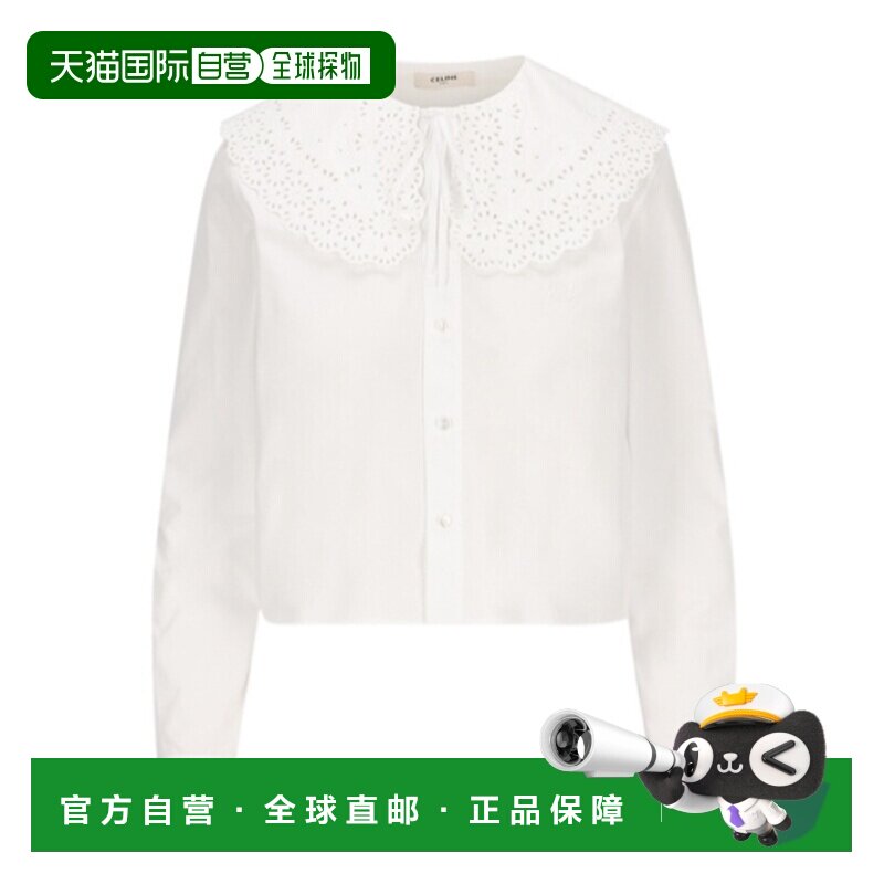 香港直邮CELINE 女士衬衫 2C03C100X01BC SS2025 白色
