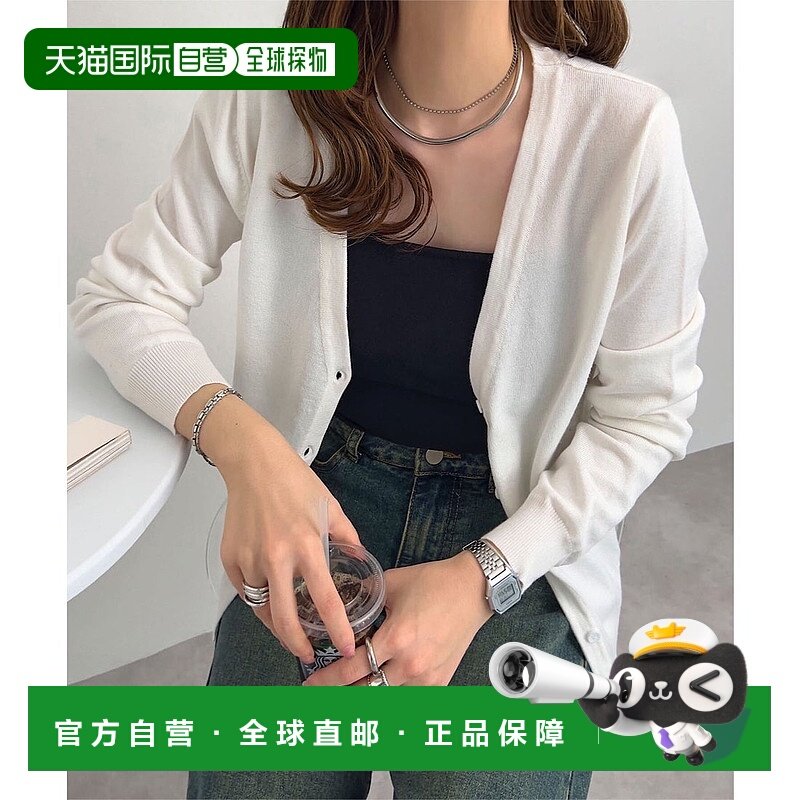 日本直邮KOBE LETTUCE 可洗基础针织开衫[选领型][V领] [C6886] K