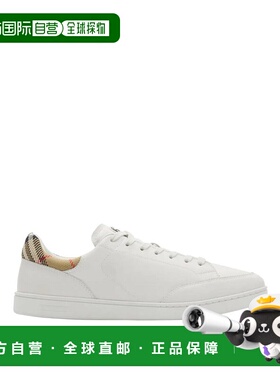 香港直邮BURBERRY 男士运动鞋 8118850 SS2026 白色 Leather Trai