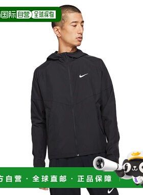 日本直邮NIKE-耐克（男士）夹克跑步黑色甲板连帽衫夹克DD4747-01