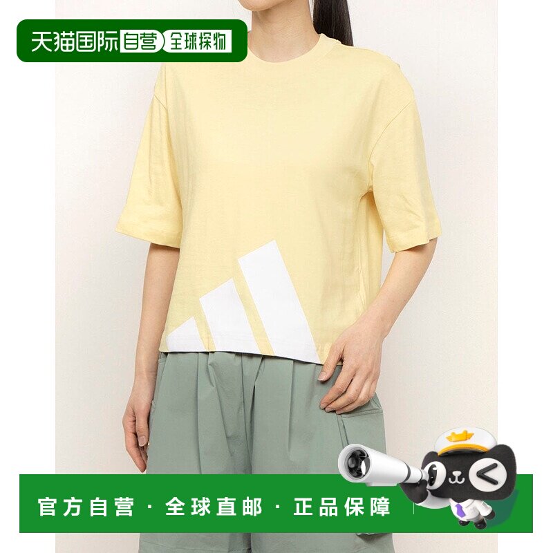 日本直邮 Essentials 女士大LOGOT恤 黄色运动运动服 JG8742
