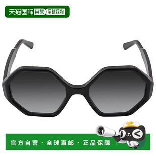 自营Salvatore Ferragamo Grey Gradient Hexagonal Ladies Sungl