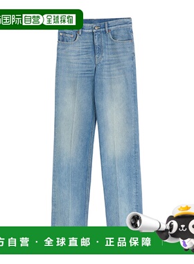 香港直邮VALENTINO 女士牛仔裤 BDD22G9R4558 AW2025 蓝色 裤腰袢