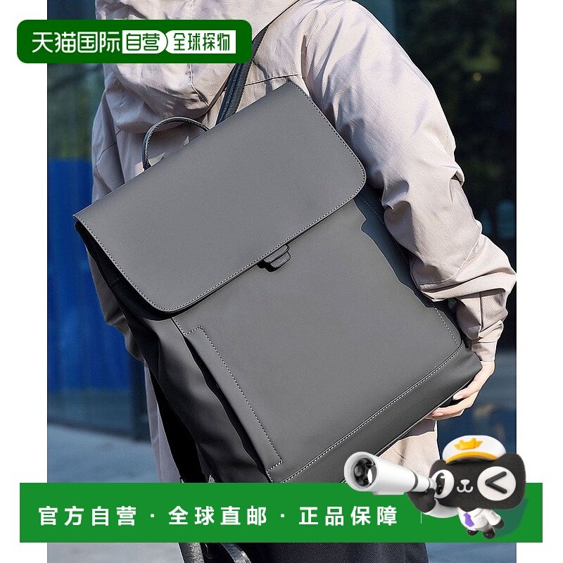 日本直邮florge 防水涂层A4适用皮革质感简约翻盖单肩背包/双肩包