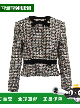 香港直邮valentino 华伦天奴 女士 WOOLBLEND 拼接色花纹夹克 7B0
