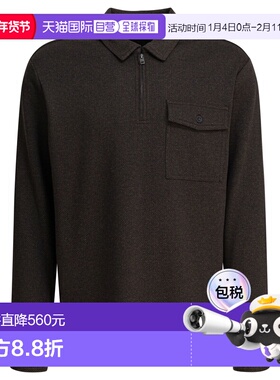 1h可退 香港直邮VINCE 男士 棕色棉混纺Polo衫 M12769974A164RBLB
