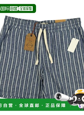 自营 weatherproof vintage防风雨复古短裤男式蓝色条纹7英寸内缝
