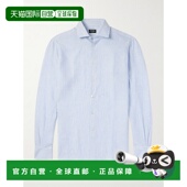 条纹亚麻衬衫 香港直邮1h可退 UDX27A7SR 男士 Oasi zegna 杰尼亚