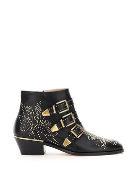 潮奢 Chloe 蔻依 女士 Susanna 缀饰搭扣靴子 CHC16A13475