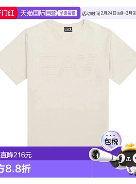 1h可退 香港直邮Ea7 男士 Logo 壓紋T恤 7M000149AF14772U1079
