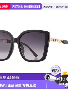 自营 Skechers女式58毫米闪亮黑色太阳镜-闪亮黑色 美国奥莱直发