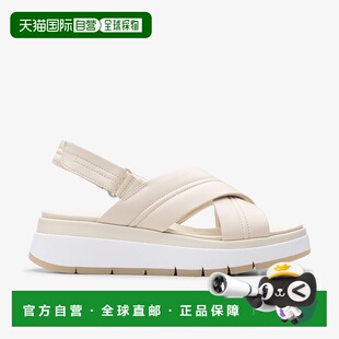 日本直邮Clarks其乐 Tuscan Cross 皮革 轻便凉爽 一字带凉鞋 5.5