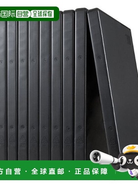 【日本直邮】Sanwa山业DVD盒1张收纳 10个DVD高脚盒 黑色200-FCD0