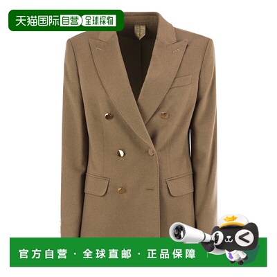 1h可退 香港直邮MaxMara 麦斯玛拉 女士 PESCHE 双排扣夹克 25210