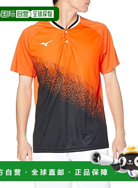 【日本直邮】美津浓MIZUNO网球运动衫 比赛服62JA0501橙色/黑色M
