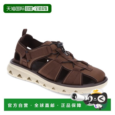 自营 Dockers男式Lionel合成皮革休闲拖鞋凉鞋-深棕色 美国奥莱直