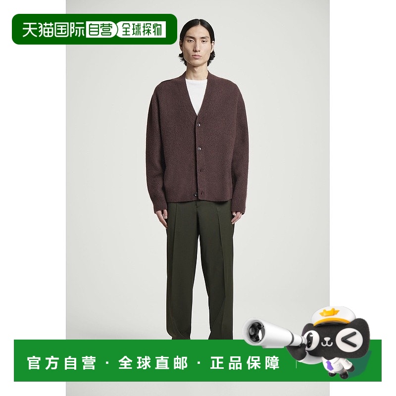 自营欧洲直邮COS 男士深卡其色羊毛休闲裤新款直筒裤