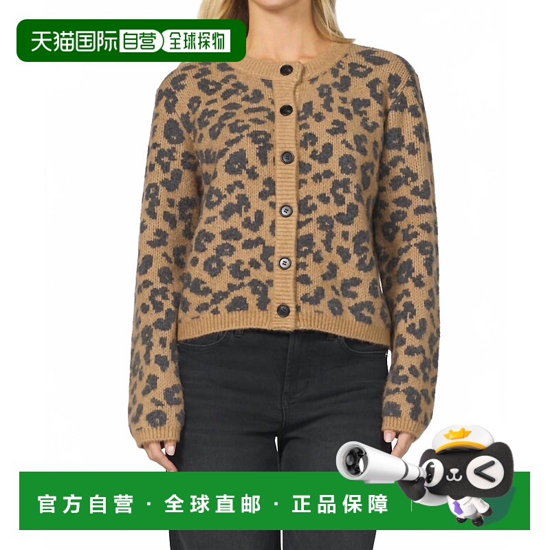 自营dear john denimAmina Cardigan Sweater In Leopard - leopa
