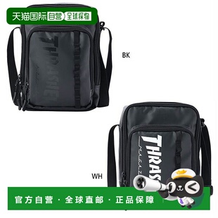 日本直邮约3L Thrasher 男款女款竖款迷你单肩包斜挎包 白色 黑色