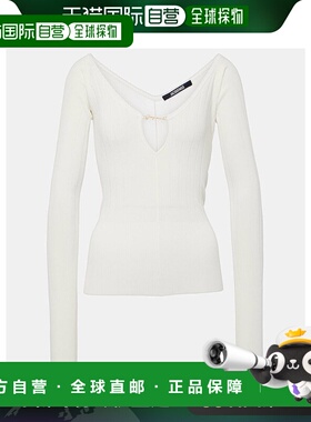 1h可退 香港直邮潮奢 Jacquemus 女士 Le Haut Pralù 齿纹罗纹针