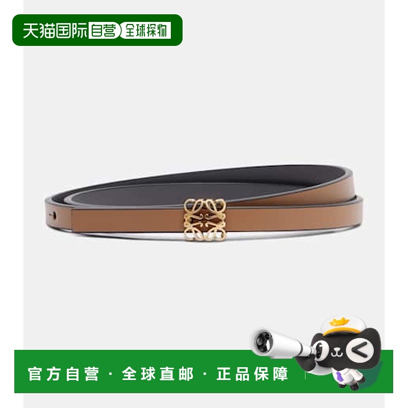 1h可退 香港直邮LOEWE 罗意威 女士 Anagram 皮带腰带 brown棕色