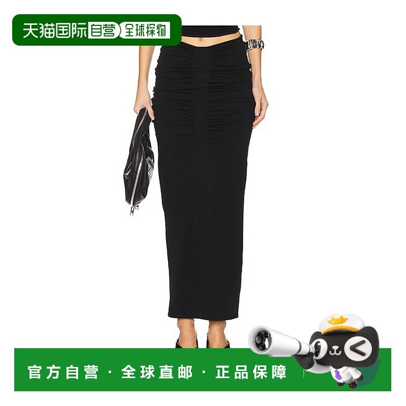 香港直邮Alexander Wang 亚历山大 王 女士 褶皱长款半身裙 1KC12