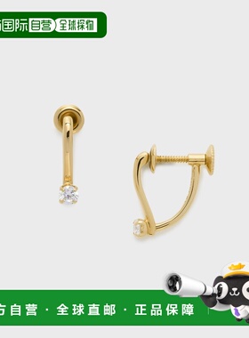 1h可退 日本直邮NOJESS 女士金色立方氧化锆耳夹 30244113019