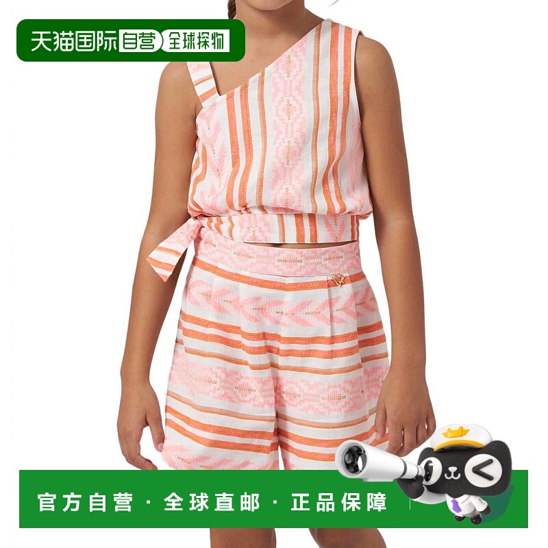 自营 mayoral女童火烈鸟提花短裤 - 火烈鸟 美国奥莱直发