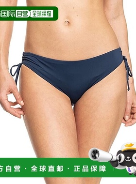 自营 Roxy Beach经典比基尼下装女式蓝色臀部侧系带泳装ERK1122-